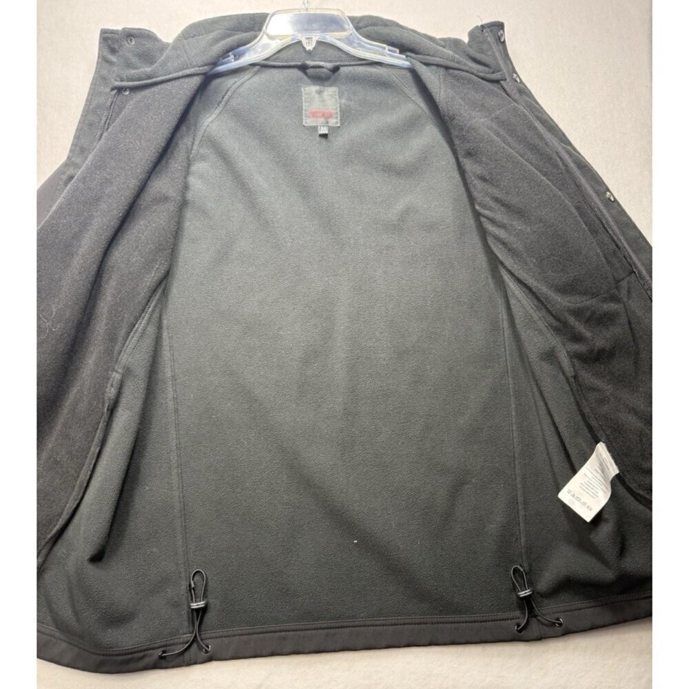 Tech By Tumi Men's Softshell Zip Jacket Black Sz M Zippered Pockets Windbreaker - Picture 3 of 10